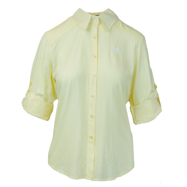 Button Down Yellow Business Casual Women's Shirt U-State